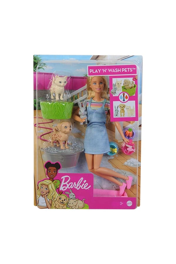 Barbie ve Hayvanları Banyo Eğlencesinde Oyun Seti oyuncağı
