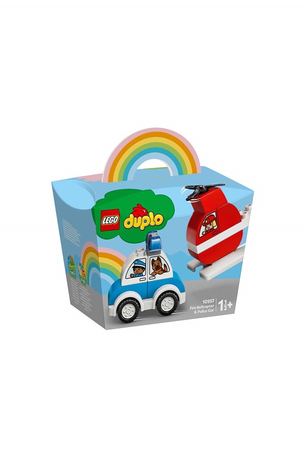 LEGO Duplo İlk İtfaiye Helikopterim ve Polis Araba oyuncağı