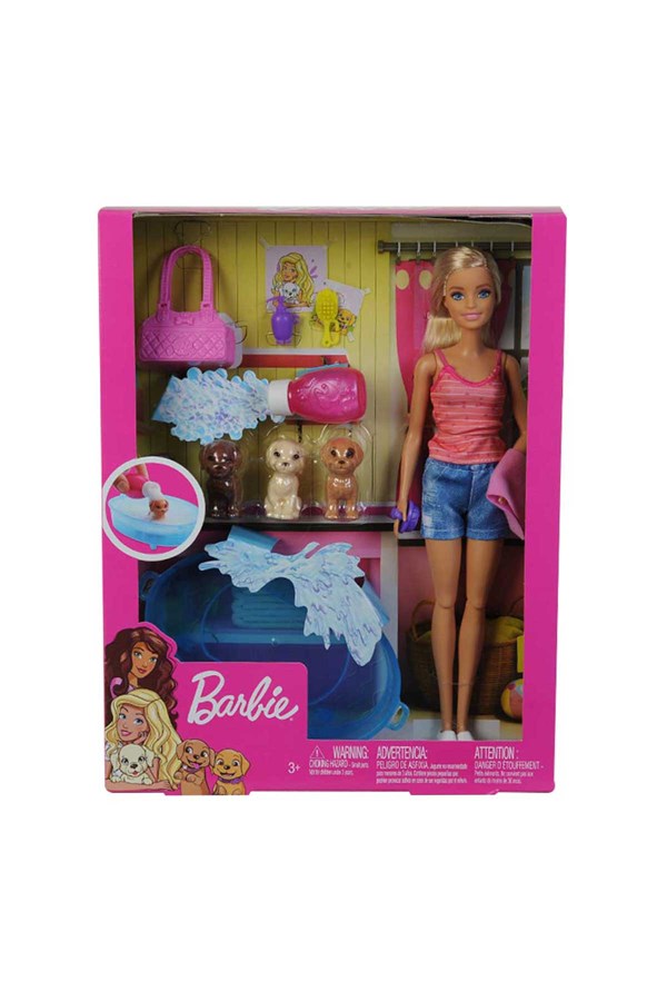 Barbie Bebek ve Aksesuarları 3 Yavru Köpekli Set oyuncağı