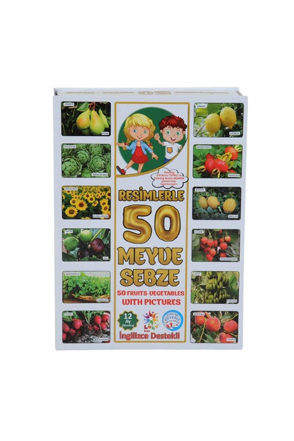 Eğitici Resimlerle 50 Meyve Sebze oyuncağı